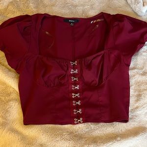 Red crop top